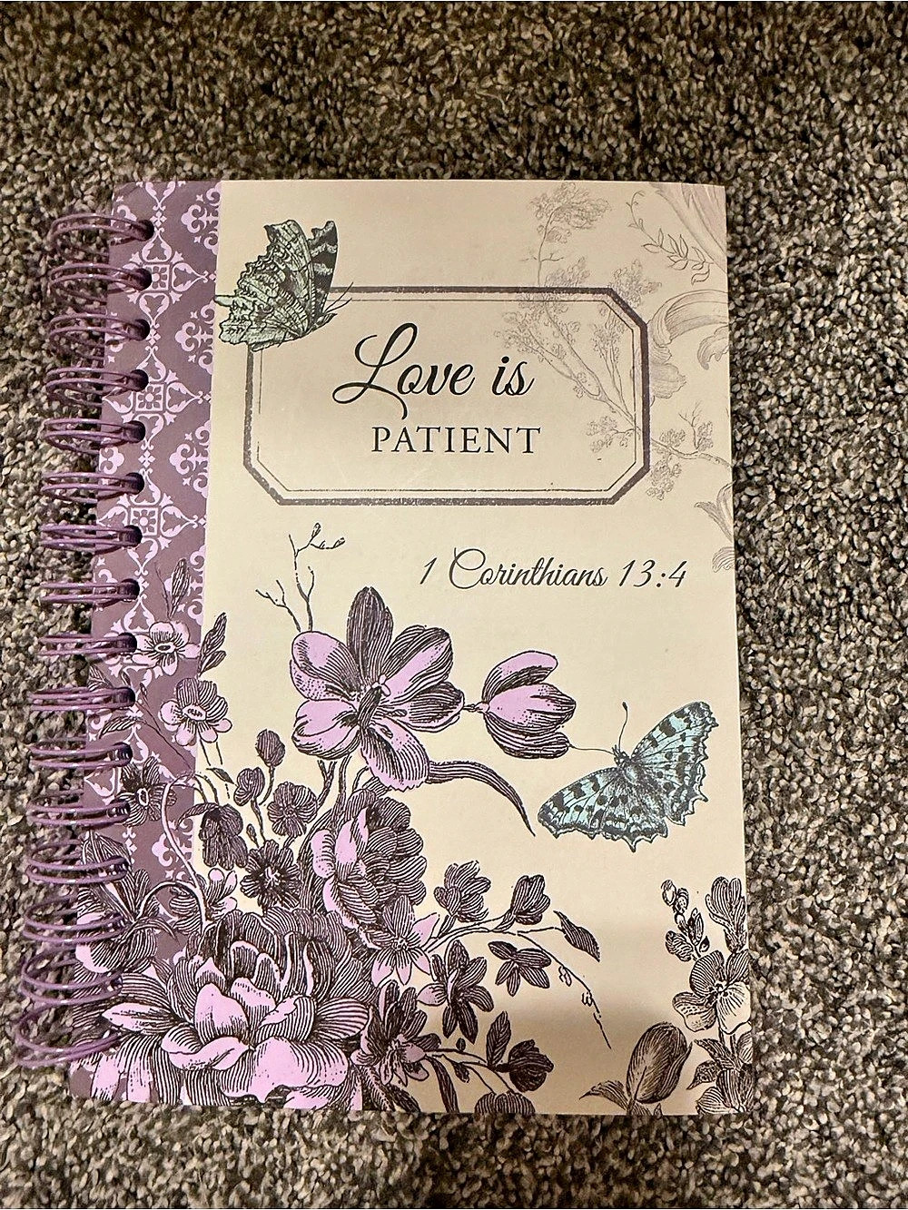 Tri-Coastal Design Love is Patient 1 Corinthians 13:4 Spiral Journal Notebook